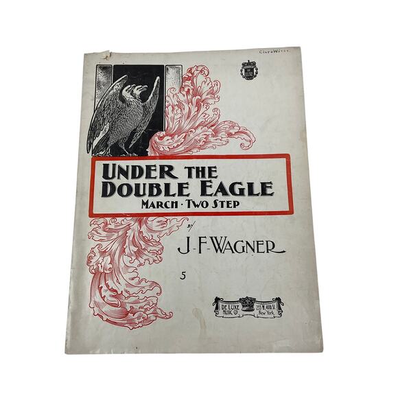 1908 Under The Double Eagle March Two Step Sheet Music A Kimball Piano Patriotic - Picture 2 of 5